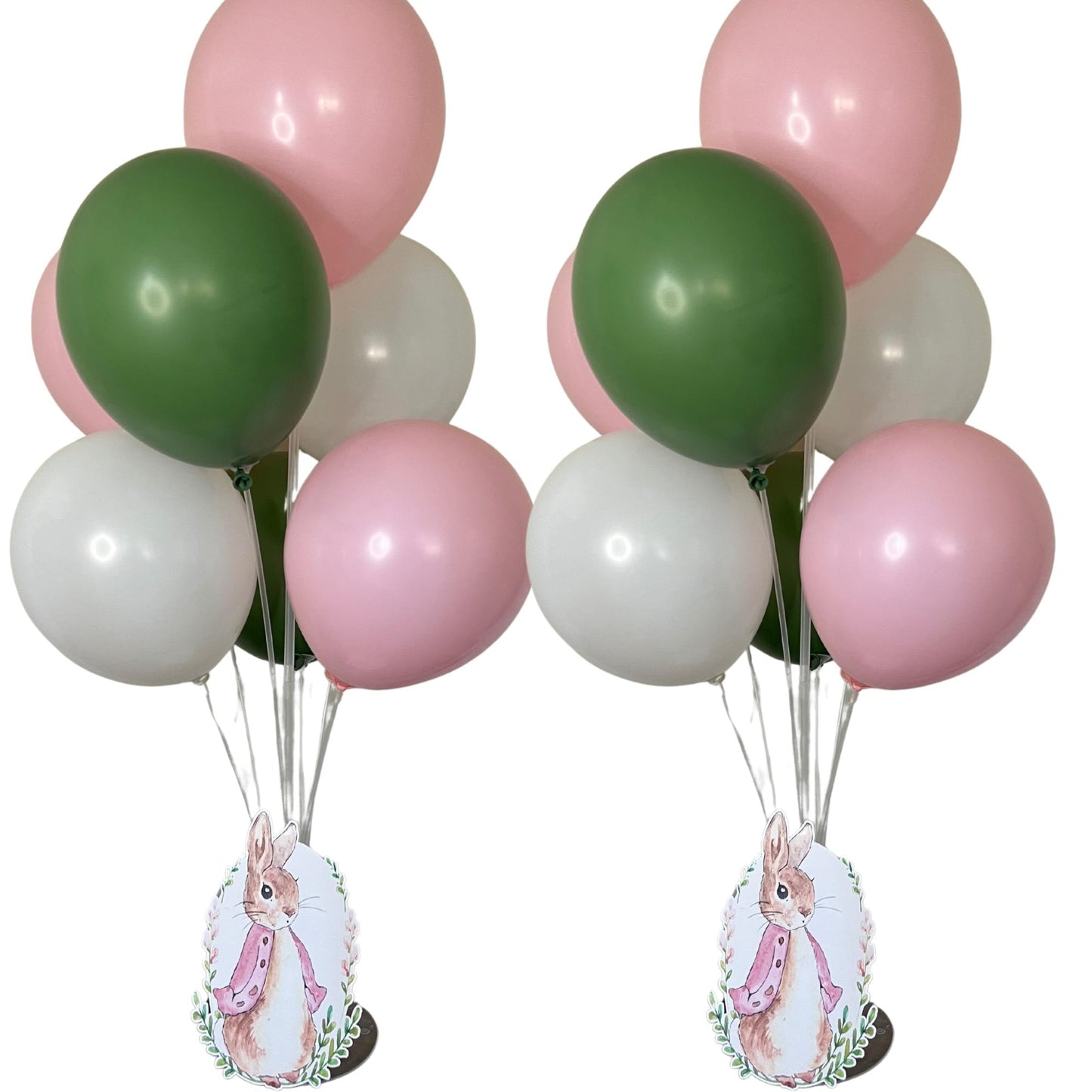 Set of 2 Peter Rabbit Inspired Balloon Centerpieces, Peter Rabbit Baby Shower Centerpieces, Peter Rabbit Party Decorations