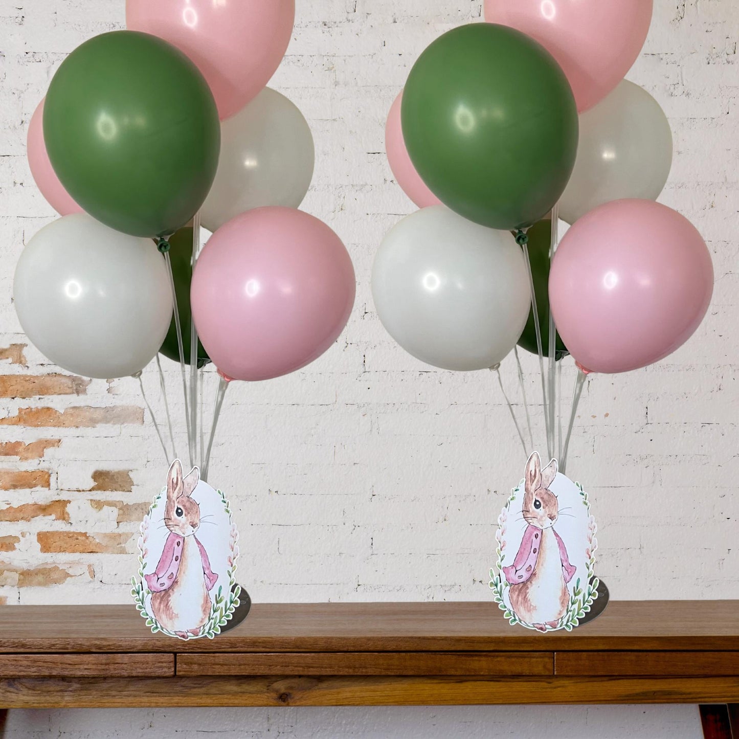 Set of 2 Peter Rabbit Inspired Balloon Centerpieces, Peter Rabbit Baby Shower Centerpieces, Peter Rabbit Party Decorations