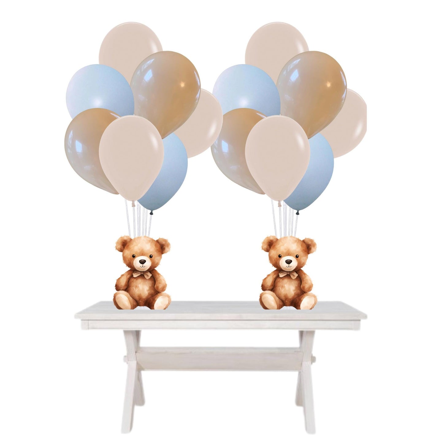 We Can Bearly Wait Baby Shower Balloon Centerpieces-Teddy Bear Baby Shower Centerpiece-Cute Bear Baby Shower Table Decorations