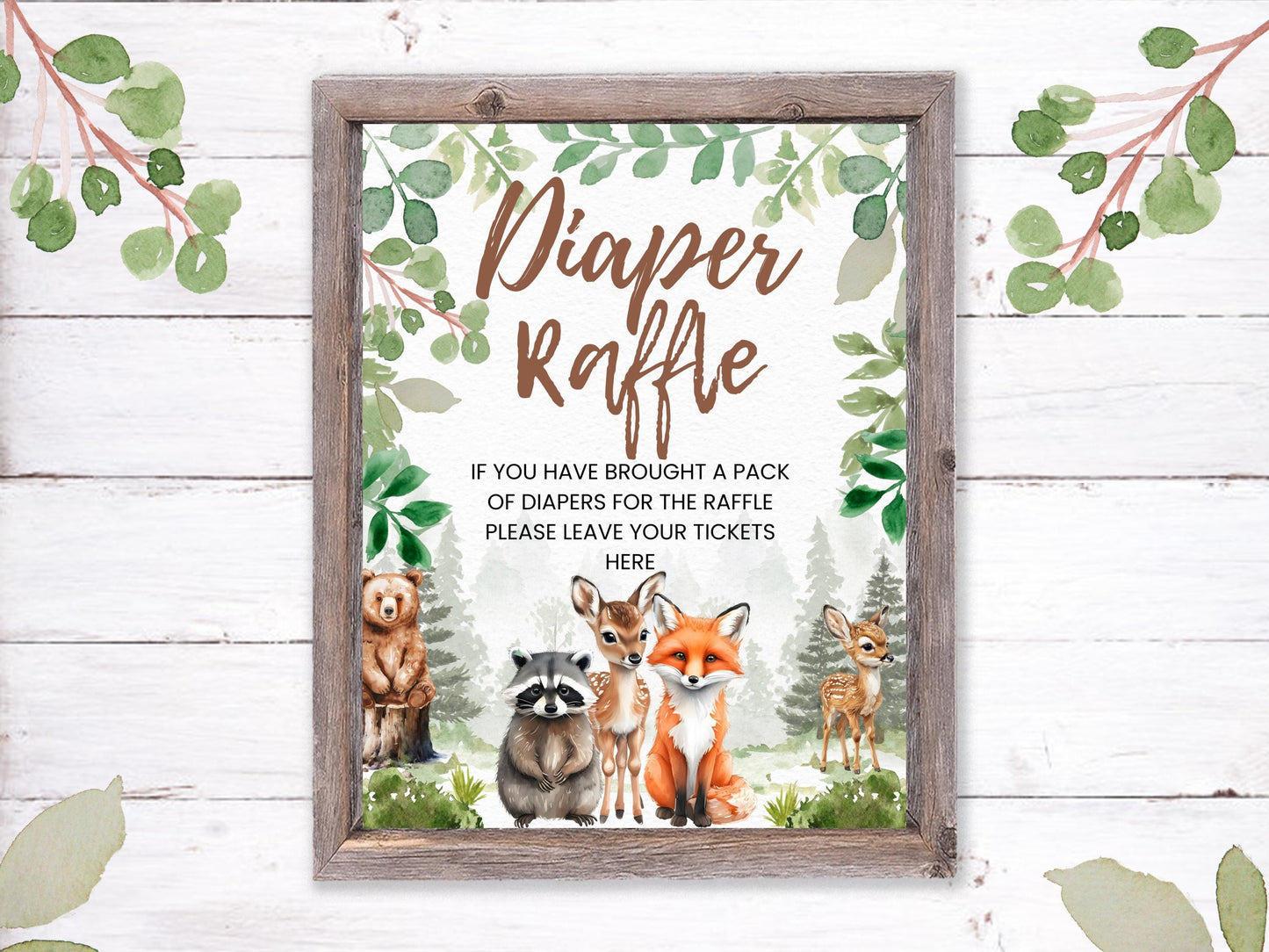 Woodland Animals Baby Shower Party Kit-Woodland Creatures Baby Shower Decorations-Woodland Baby Shower Centerpieces-Woodland Party Package