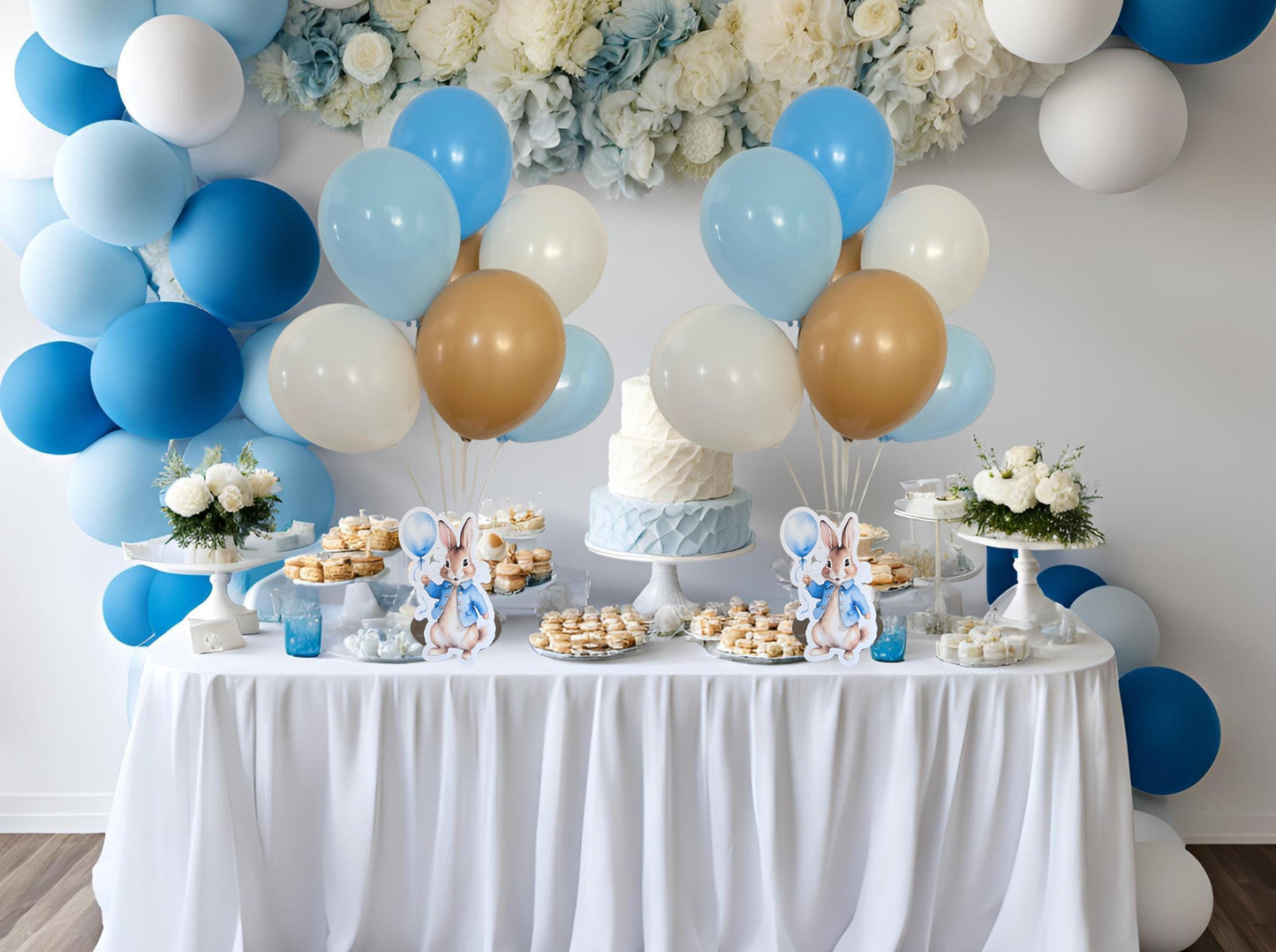 Set of 2 Peter Rabbit Inspired Balloon Centerpieces, Peter Rabbit Baby Shower Centerpieces, Peter Rabbit Party Decorations