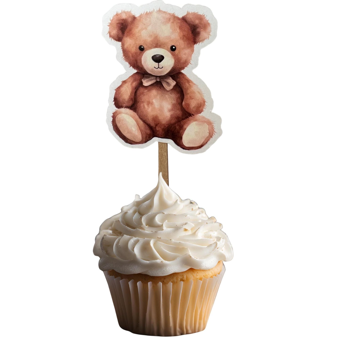 We Can Bearly Wait Cupcake Toppers-Teddy Bear Cupcake Toppers-Teddy Bear Baby Shower Toppers-Cute Bear Cupcake Toppers for Baby Shower