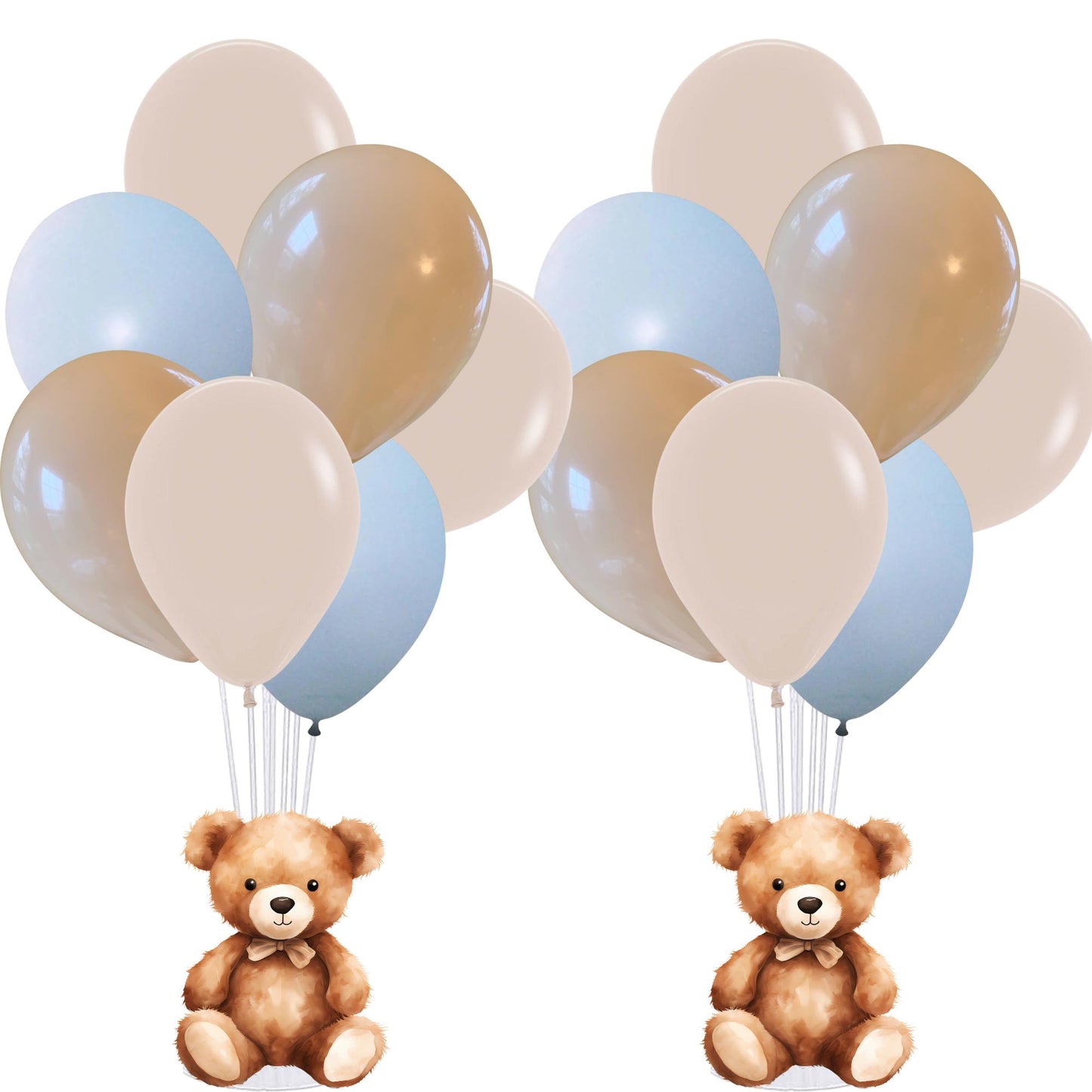 We Can Bearly Wait Baby Shower Balloon Centerpieces-Teddy Bear Baby Shower Centerpiece-Cute Bear Baby Shower Table Decorations