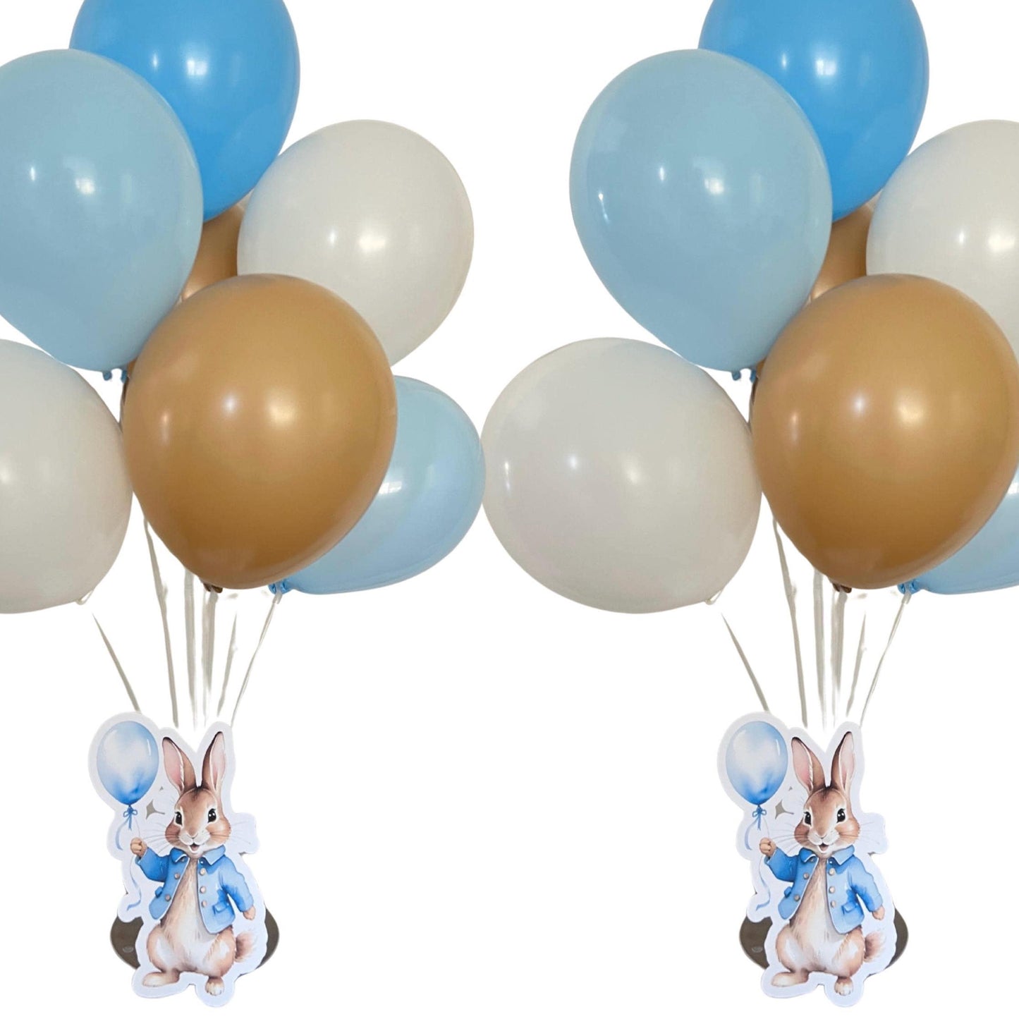 Set of 2 Peter Rabbit Inspired Balloon Centerpieces, Peter Rabbit Baby Shower Centerpieces, Peter Rabbit Party Decorations
