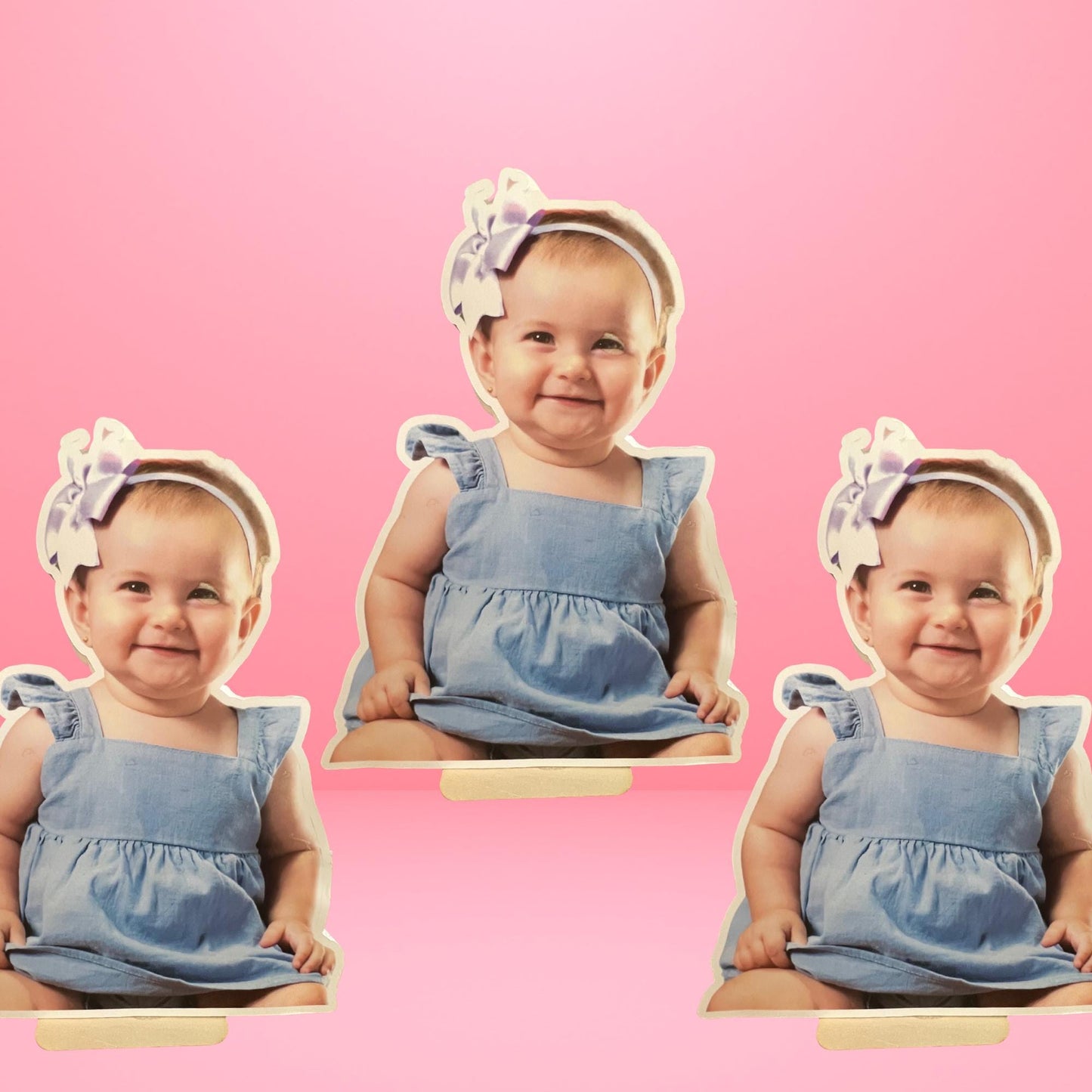 Birthday Tabletop Props, Custom Photo Centerpieces, DIY Birthday Table Decorations, 1" Thick Foam Birthday Table Decor