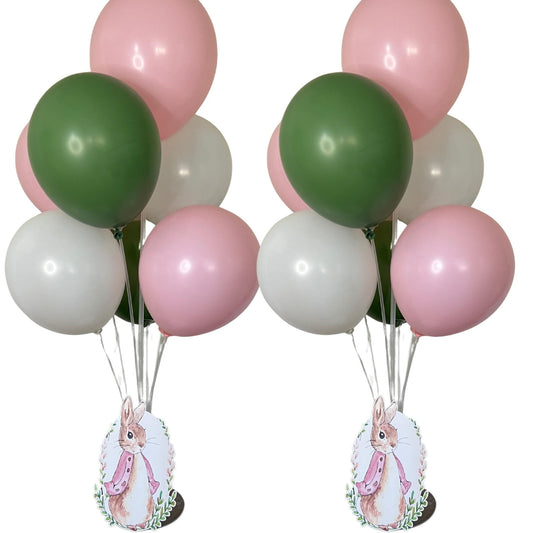 Set of 2 Peter Rabbit Inspired Balloon Centerpieces, Peter Rabbit Baby Shower Centerpieces, Peter Rabbit Party Decorations