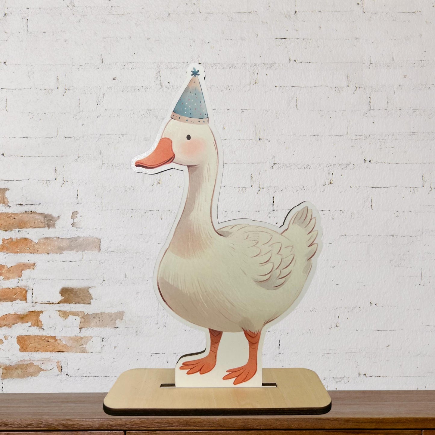 One Silly Goose Wooden Cutout - Goose Centerpiece - Baby Shower - Birthday - Goose Wooden Stand