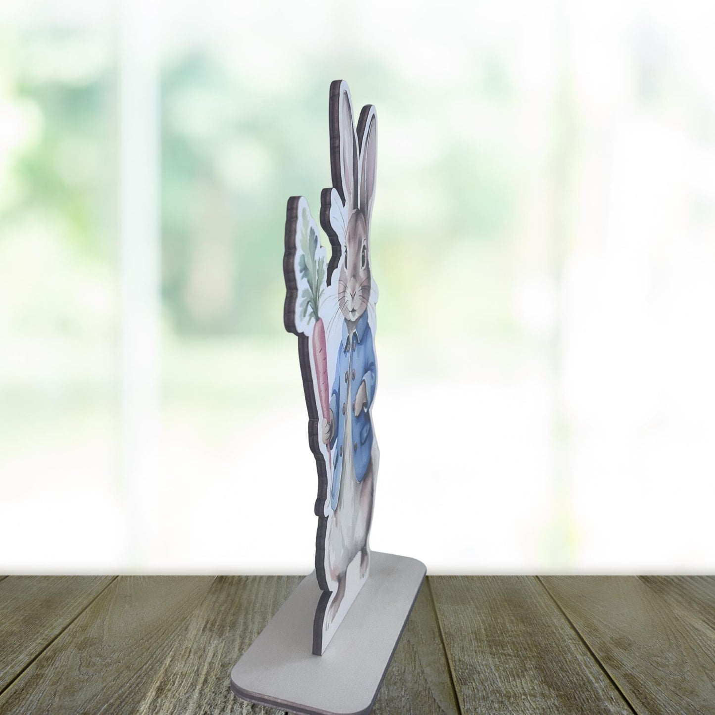 Peter Rabbit Cutout - Peter Rabbit Centerpiece - Baby Shower - Birthday - Peter Rabbit Wooden Stand