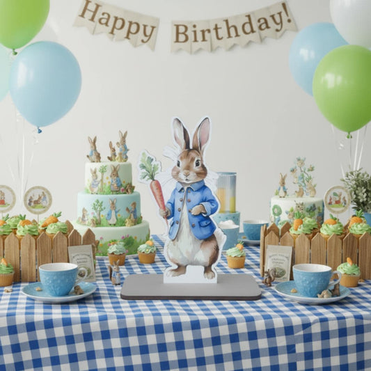 Peter Rabbit Cutout - Peter Rabbit Centerpiece - Baby Shower - Birthday - Peter Rabbit Wooden Stand