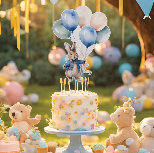 Peter Rabbit Inspired Cake Topper-Peter Rabbit Inspired Baby Shower-Peter Rabbit Inspire Birthday Party Cake Topper