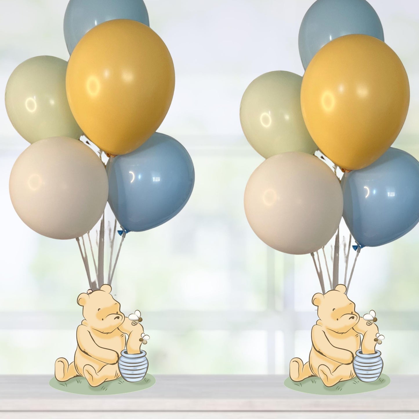 Winnie the Pooh Baby Shower Balloon Centerpiece Set