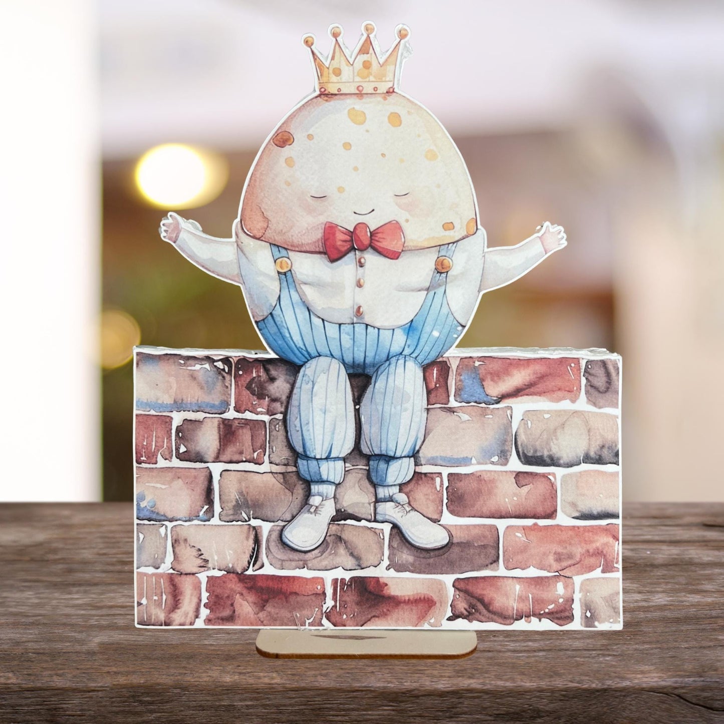 Nursery Rhymes Baby Shower Foam Cutouts with Wooden Stand, Centerpieces, Birthday Props, Humpty Dumpty Classic Nursery Rhymes Party