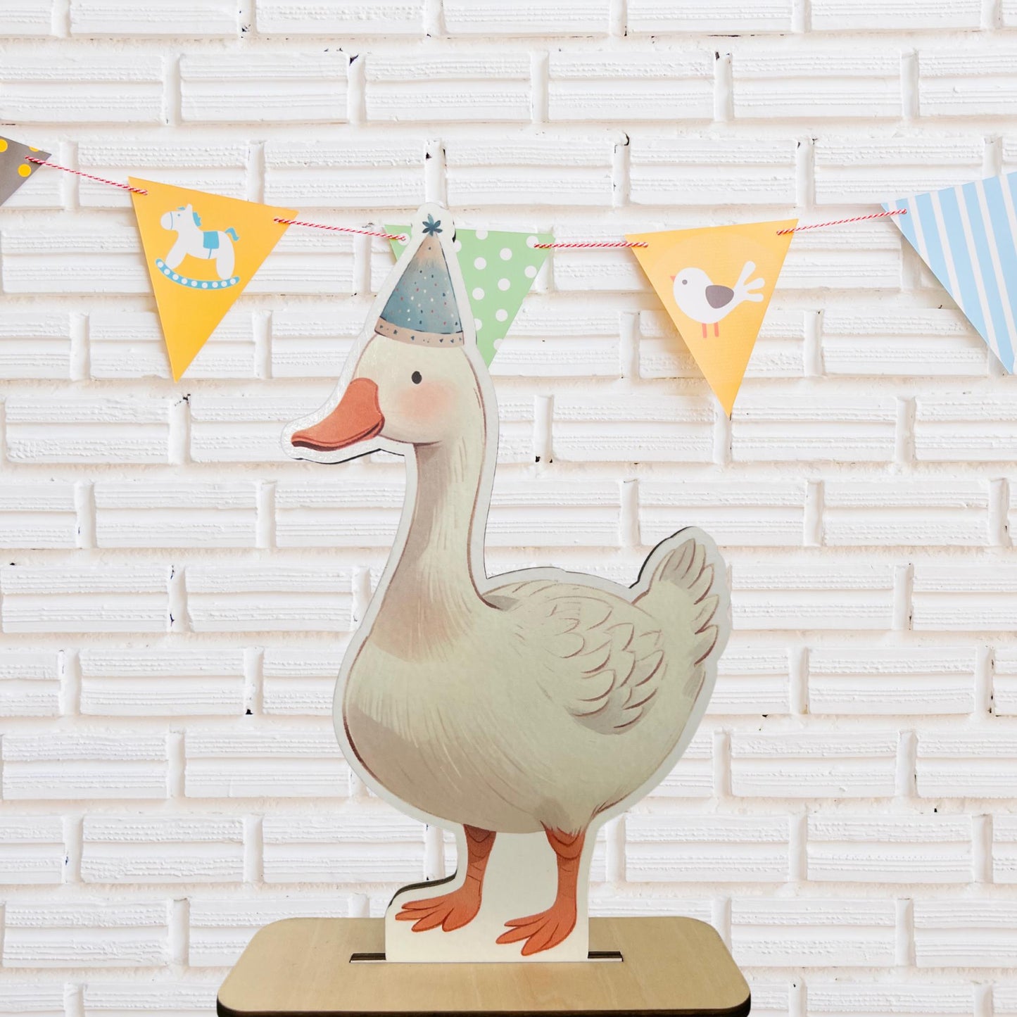 One Silly Goose Wooden Cutout - Goose Centerpiece - Baby Shower - Birthday - Goose Wooden Stand