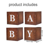 Wood Grain Baby Shower Boxes, Teddy Bear Baby Shower Boxes, Baby Block Boxes, DIY Baby Shower Photo Prop, Mom to Be Decorations, Baby Shower
