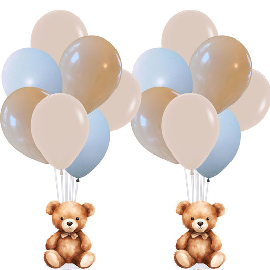 We Can Bearly Wait Baby Shower Balloon Centerpieces-Teddy Bear Baby Shower Centerpiece-Cute Bear Baby Shower Table Decorations
