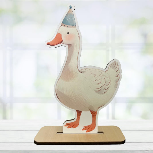 One Silly Goose Wooden Cutout - Goose Centerpiece - Baby Shower - Birthday - Goose Wooden Stand