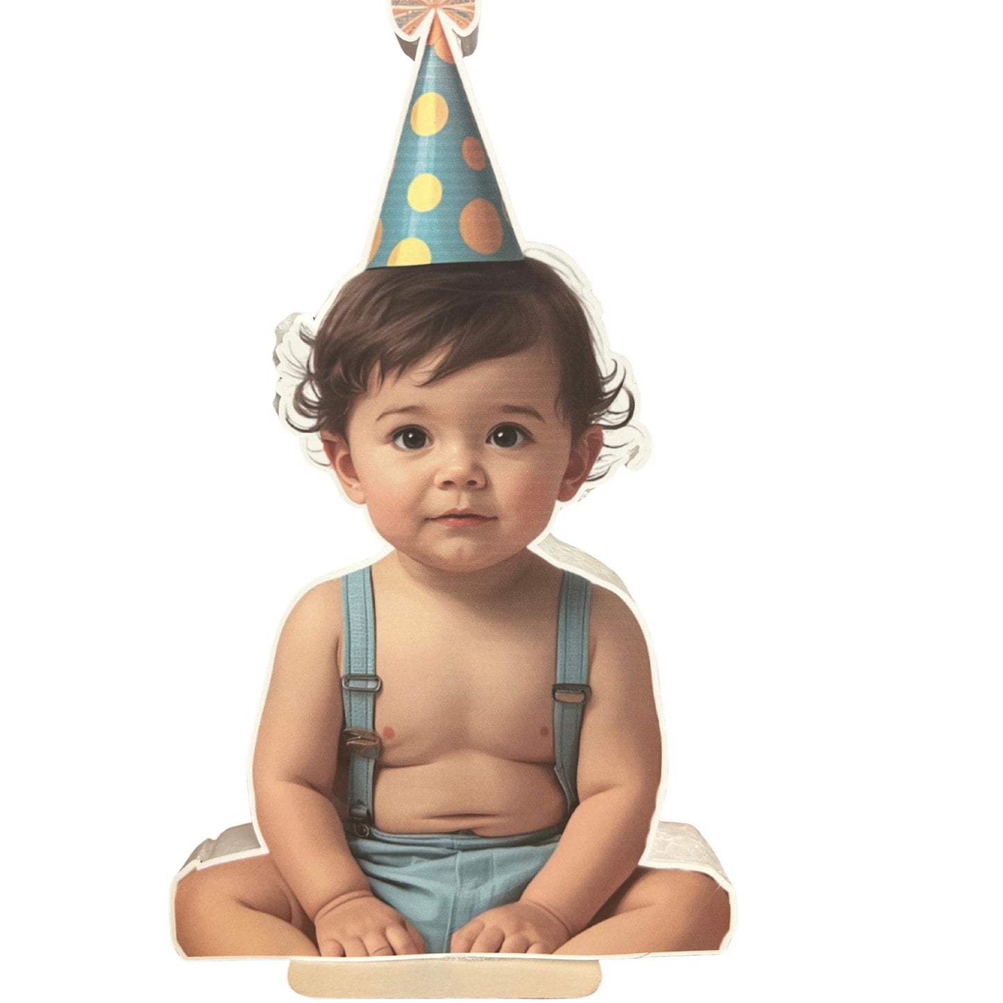 Birthday Tabletop Props, Custom Photo Centerpieces, DIY Birthday Table Decorations, 1" Thick Foam Birthday Table Decor