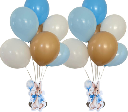 Set of 2 Peter Rabbit Inspired Balloon Centerpieces, Peter Rabbit Baby Shower Centerpieces, Peter Rabbit Party Decorations