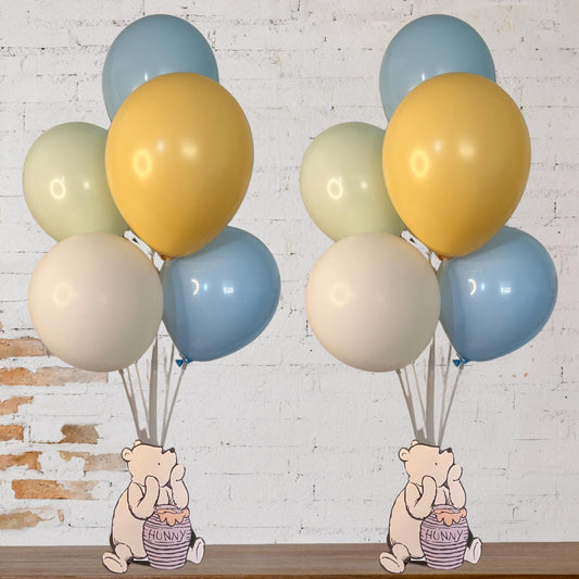 Classic Winnie the Pooh Baby Shower Balloon Centerpiece Set, Pooh Baby Shower Balloon Bouquet Set, Winnie the Pooh Baby Shower Decorations