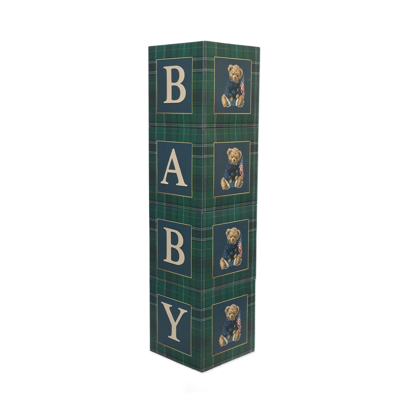Preppy Bear Tartan Plaid Baby Shower Boxes | First Birthday | We Can Bearly Wait | Backdrop