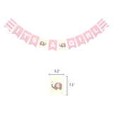 Elephant Baby Shower Party Supplies in Pink and Gray, Little Peanut Decorations (144 pieces)