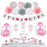 Elephant Baby Shower Party Package in Pink and Gray, Elephant Baby Shower Decorations-Little Peanut-Virtual Baby Shower