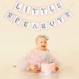 Little Peanut Elephant Banner in Pink and Gray, Elephant Decorations-Virtual Baby Shower