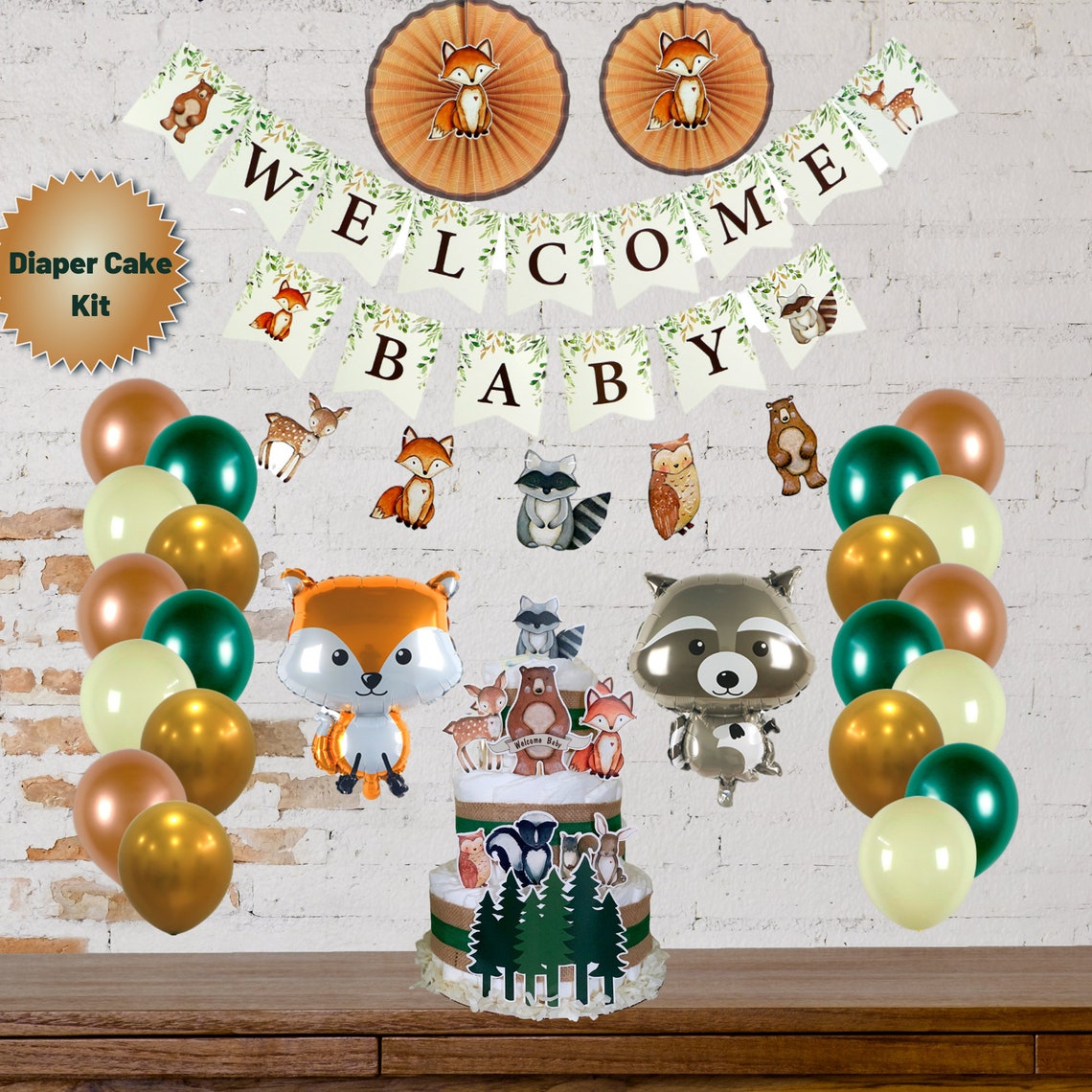 Woodland Party Centerpiece Woodland Party Decorations, Woodland Birthday  Decorations, Woodland Baby Shower Decorations, Fox Party Decor 