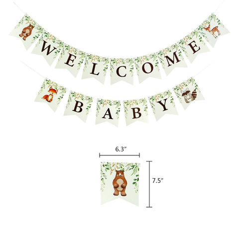 Mega Woodland Party Diaper Cake Kit-Woodland Baby Shower Decorations-Virtual Baby Shower